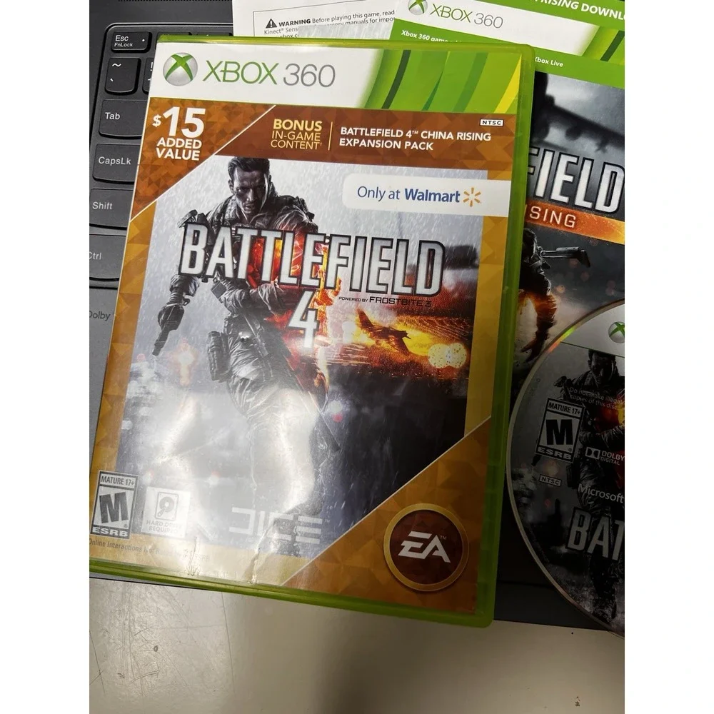 Battlefield 4 Xbox 360 EA‎ DICE 2-Disc Set with China Rising Expansion Case